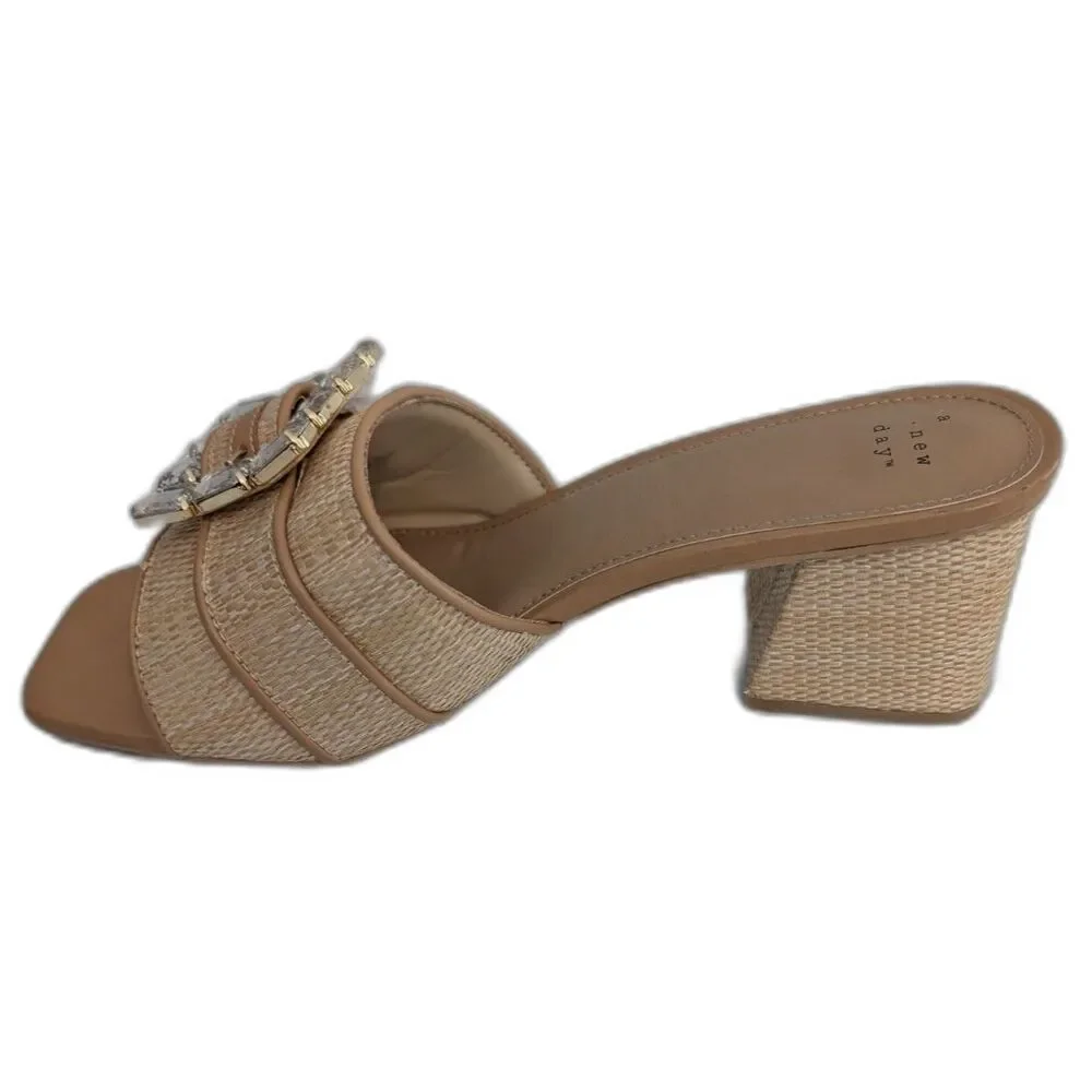 Women's Kathleen Raffia Heels  - A New Day - Tan Size 11 NWOT